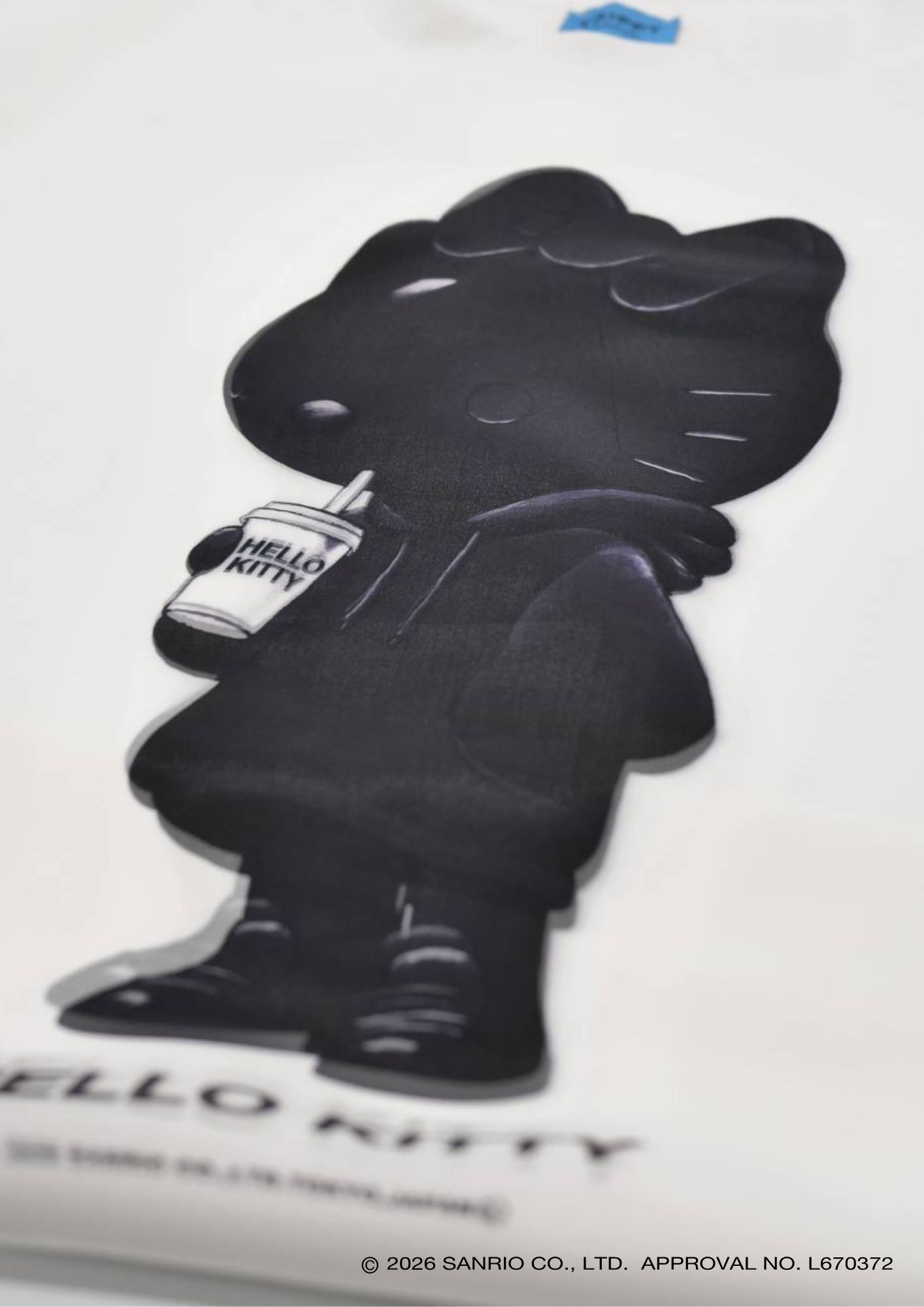 【HELLO KITTY デザイン】TR-048 / 3DアートTシャツ /サンリオキャラクターコラボ /WHITE / ユニセックス