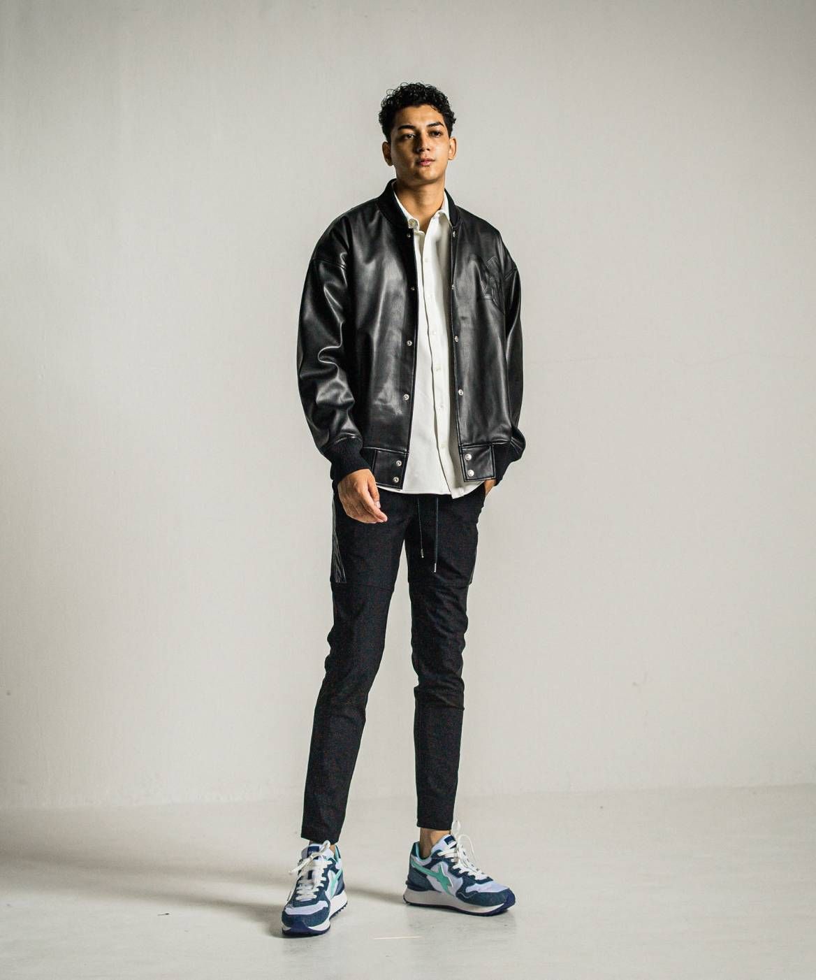 【コラボスニーカー】 W6YZ×RESOUNDCLOTHING / デニムスニーカー / ローカット / YAK-M RESOUND CLOTHING / JEANS-WHITE-TIFFANY【40-1C16】