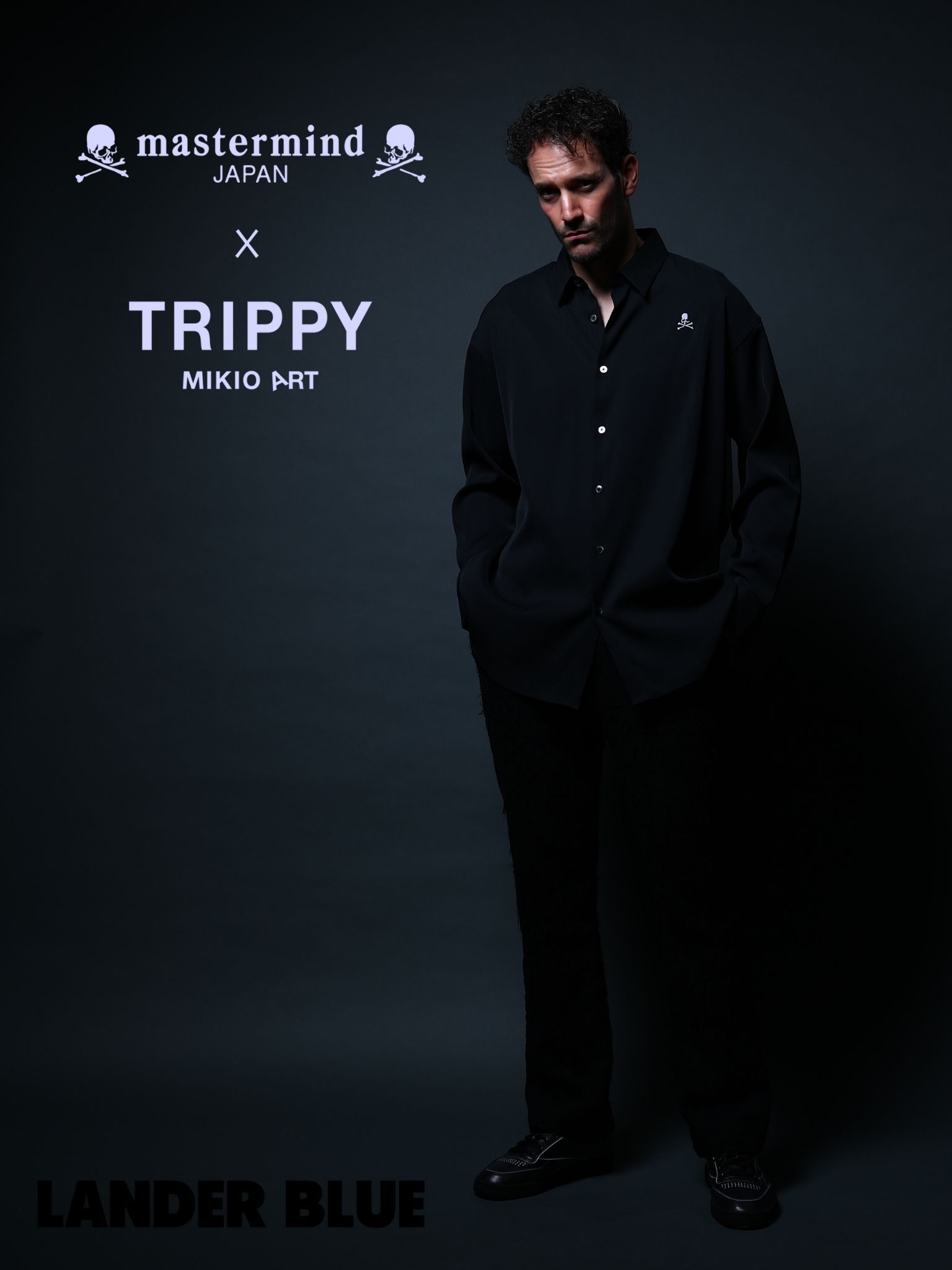 1月17日からの販売【mastermind JAPAN コラボレーション】 TRMM-4 ROCK STARS / SHIRT /BLACK/ 3Dアート/ UNISEX/