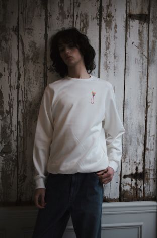 【流行のきっかけはパリCOLOTTE】 MAISON HONORE / スエット WHITE /  ハートフィッシュ /  フレンチテリートレーナー
