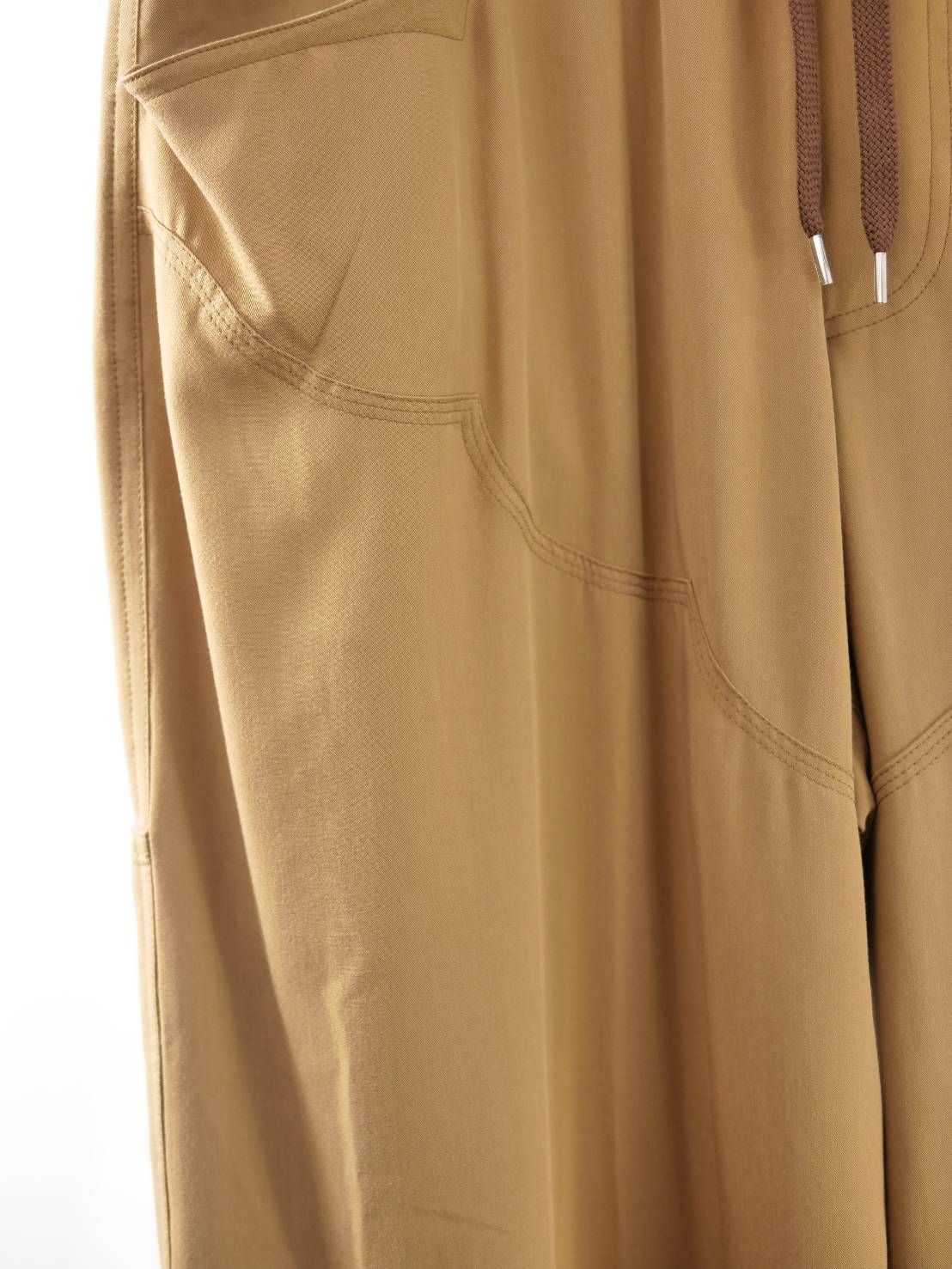 【大人のデザインスラックス】 CAMEL / ワイドスラックス / イージーパンツ