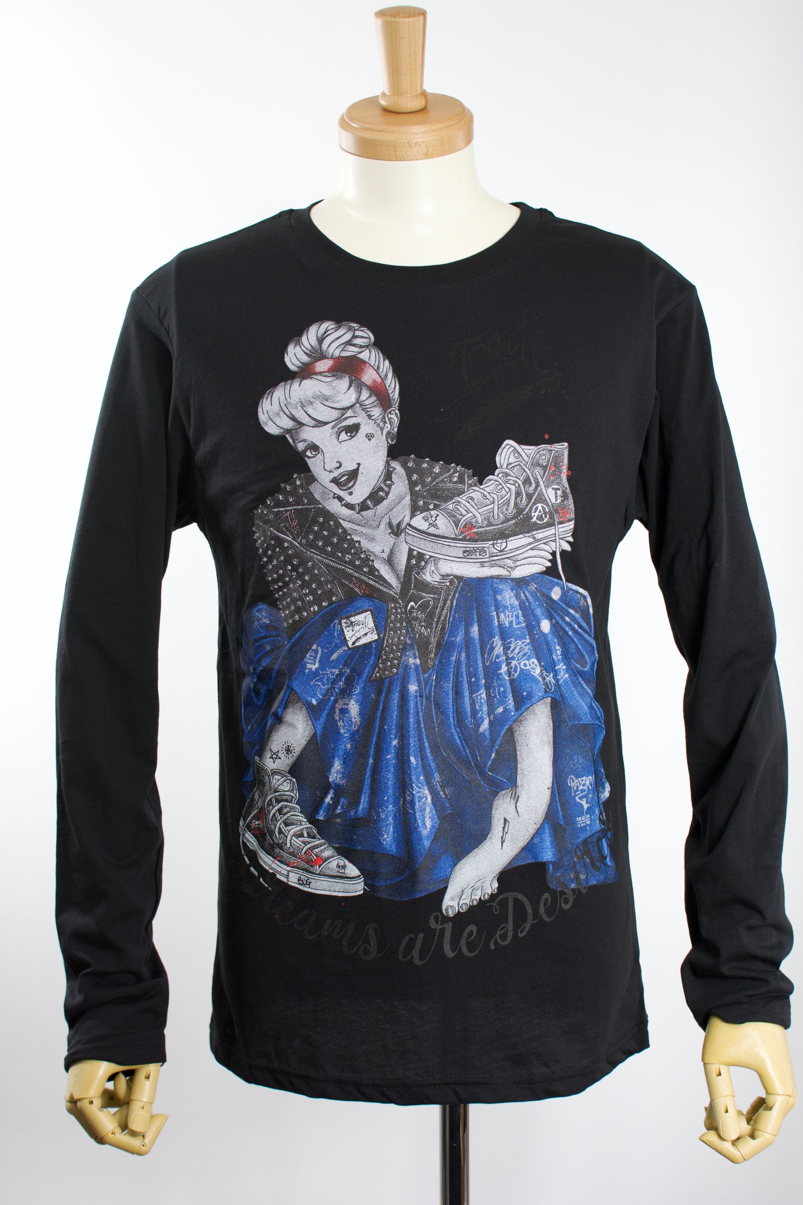 TR200BAMLS  / STREET ROMANCE  / BLACK / グラフィティーTシャツ / アート / MADE IN ITALY
