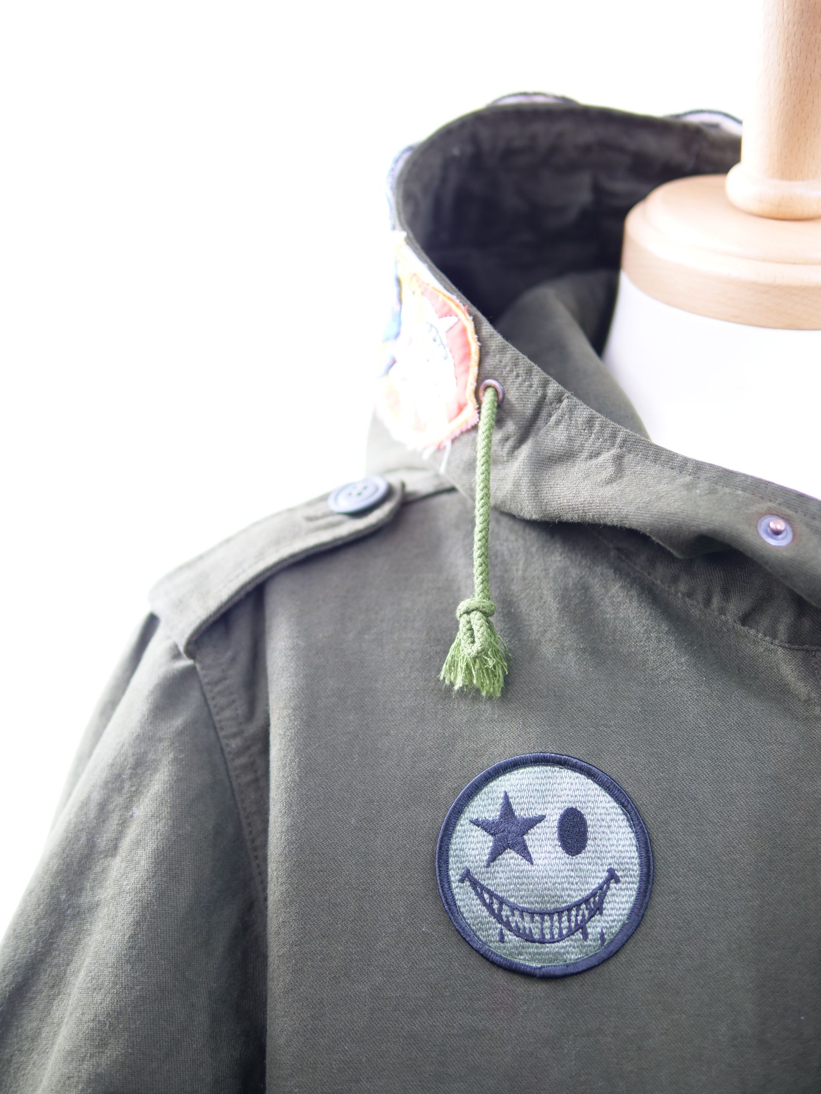 ONE820 / MODSCOAT / UNISEX / ユニセックス / ヴィンテージカーキ / ハンドメイド / タイダイ染め / 手染めモッズコート / HAND MADE / アートブランド