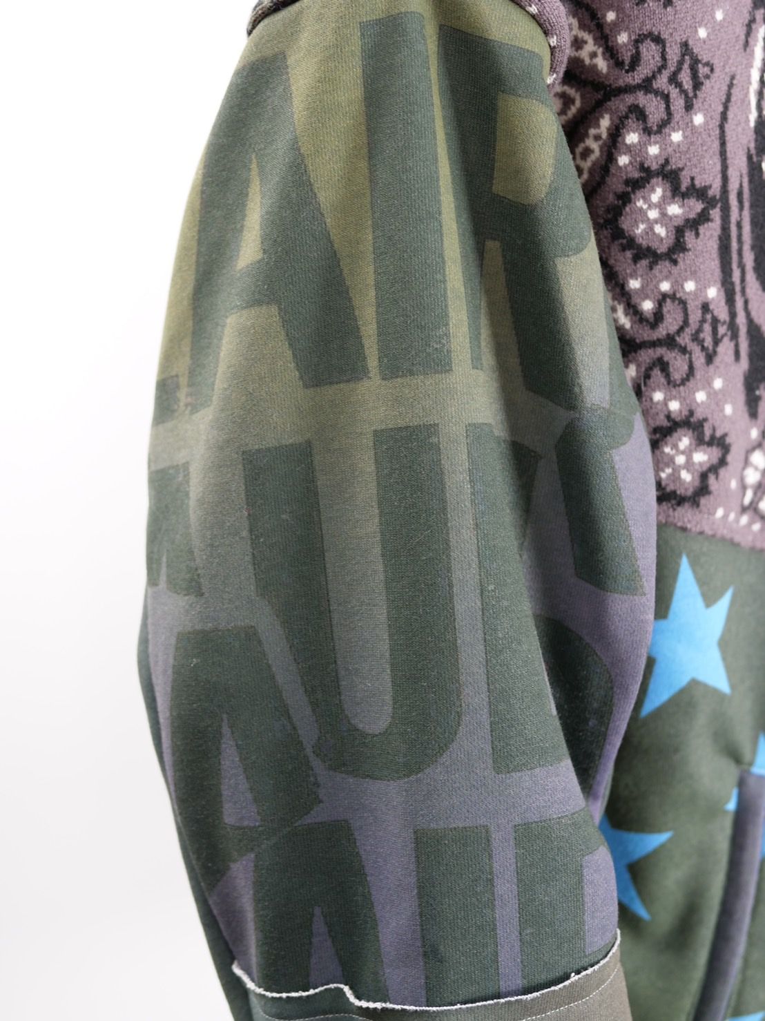 【異素材を組み合わせた逸品】ONE-1009 / HOODED BLOUSON / レイヤードZIPパーカー