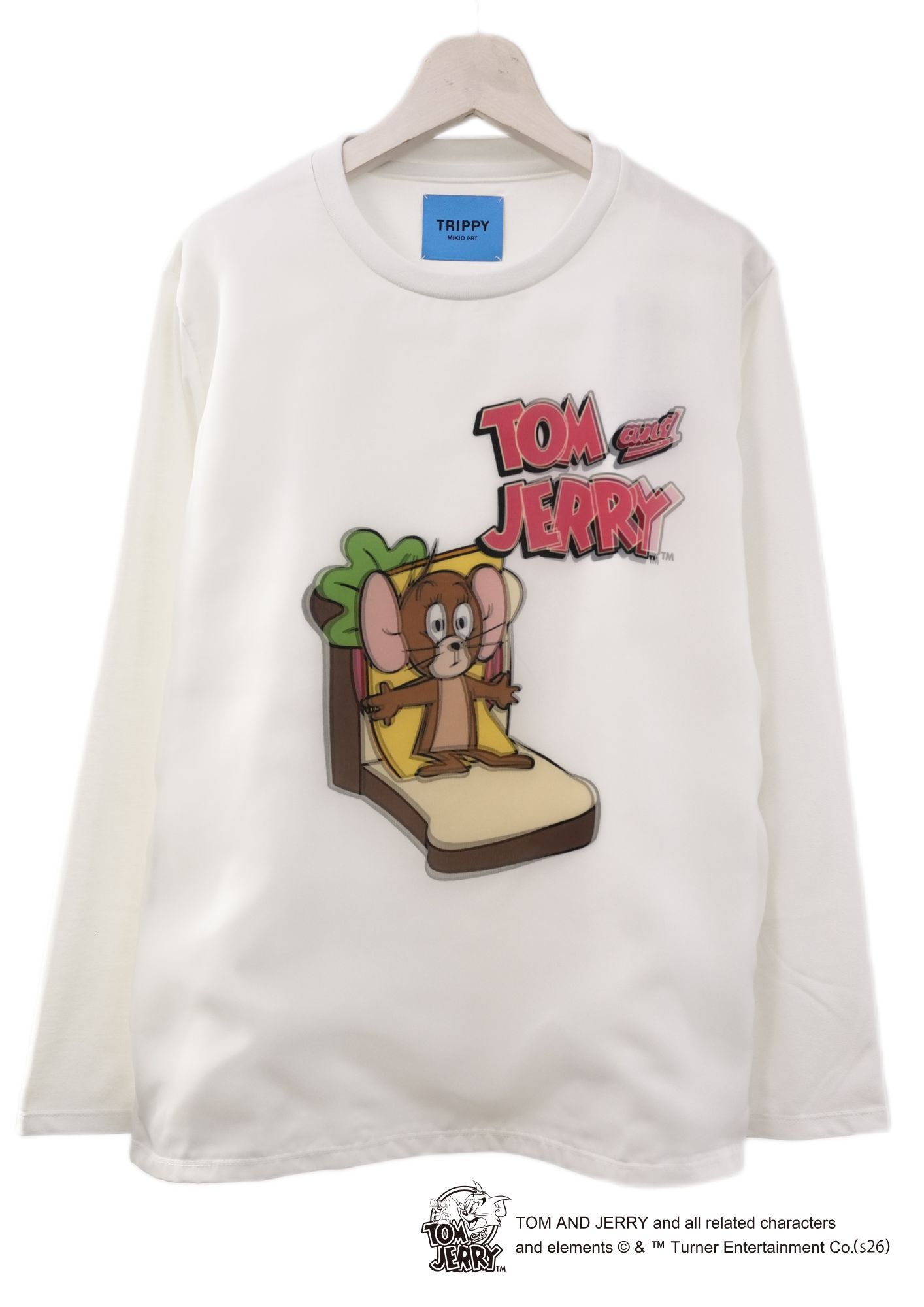 【TOM&JERRY×TRIPPY MIKIO ART】TR-156 / 3DTシャツ / WHITE / ロンT / ユニセックス