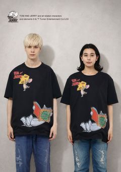 【トム&ジェリー】コラボレーション /TR-151 T&J  3DTシャツ / BLACK/ ユニセックス