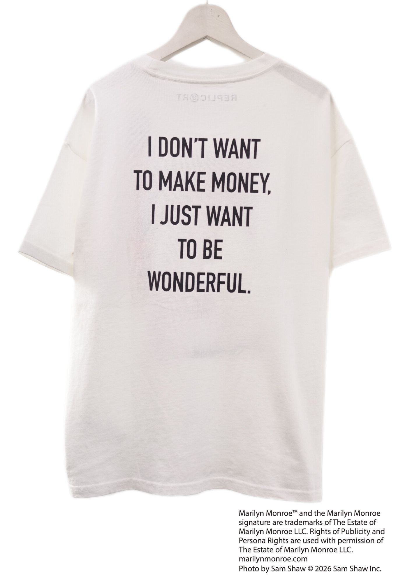 【マリリンモンロー】 RP-MM-005 / Marilyn Monroe Tシャツ / WHITE / ユニセックス / ユニセックス