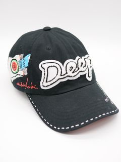 ONE-422 CAP HAND PAINTING BLACK / ハンドメイド / 黒キャップ ブラック