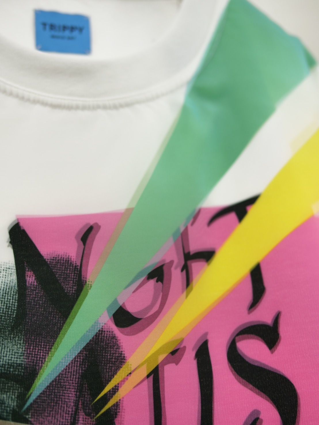 【3DアートTシャツ】 MX-1408 / NO SATISFACTION /  アートブランド / Art Tシャツ / WHITE / トロンプルイユファッション /ユニセックス