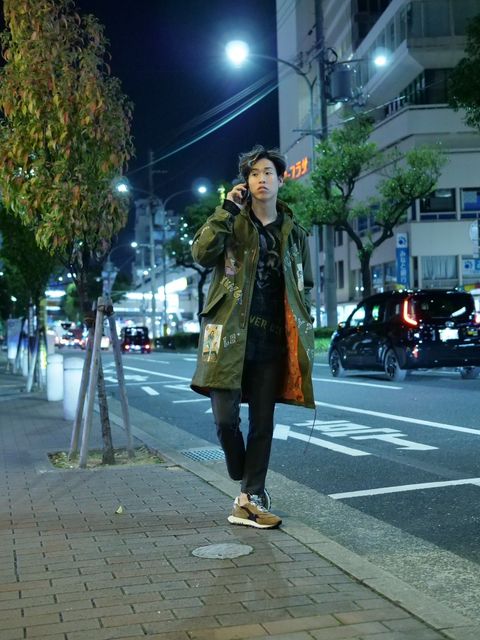 「ONEMADE×LanderBlue」 別注のモッズコートコーディネート①