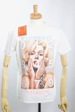 ONE-693 MONROE  44サイズ / ハンドメイド / LANDER BLUE 別注モデル  / 1点もの /アートTシャツ