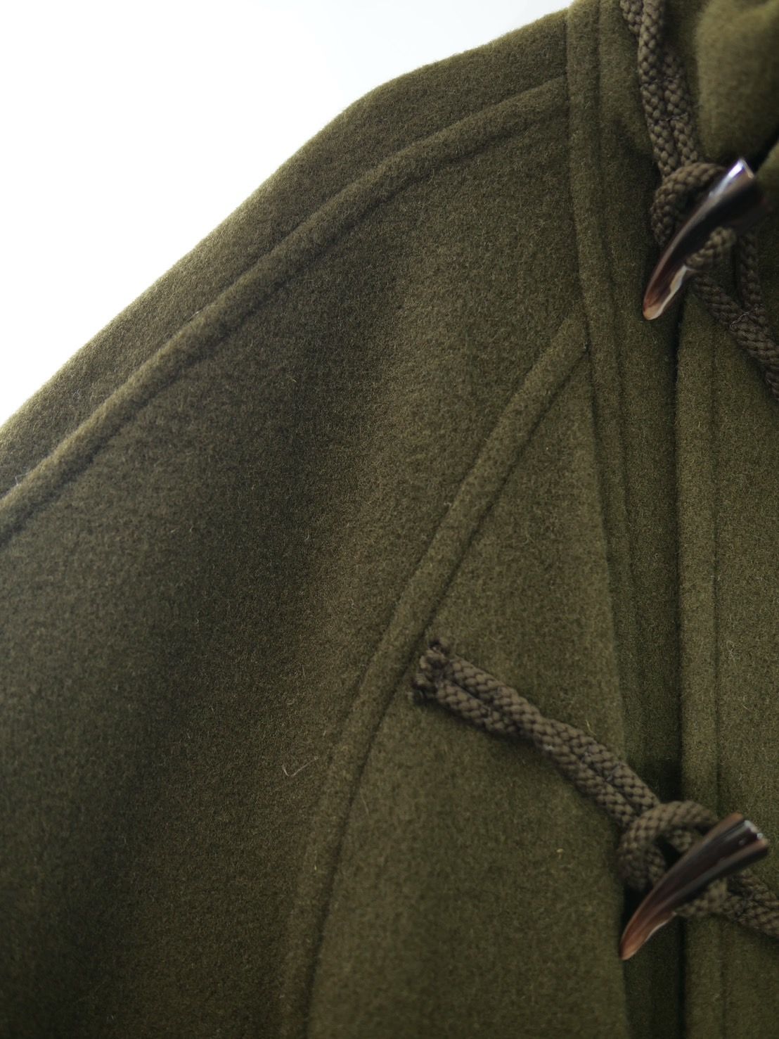 【WOOL混紡コート】ハイネックダッフルコート / メルトン生地 / オーバーサイズコート / BROWN KHAKI