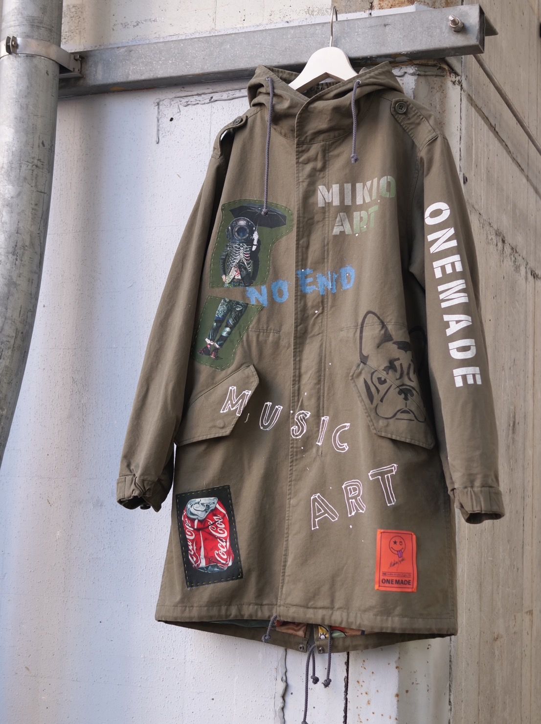 【世界で一枚だけ】別注 モッズコート / カートコバーン / ヴィンテージカーキ / ハンドメイド / アートブランド / UNISEX /PARKA SHELL M-1951 / M-51