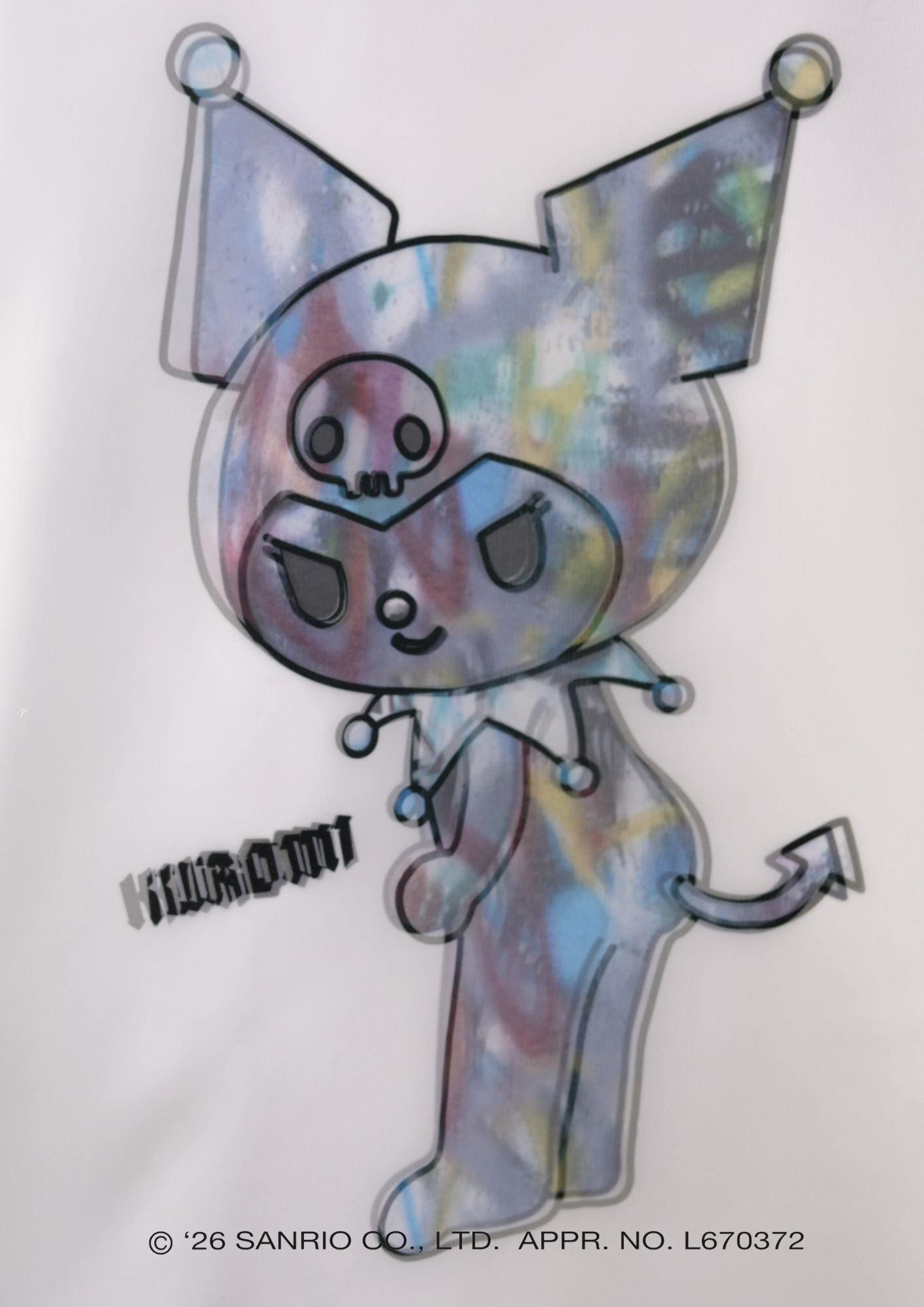 【KUROMI×TRIPPY MIKIO ART】TR-157 / 3DTシャツ / BLACK / ロンT / ユニセックス