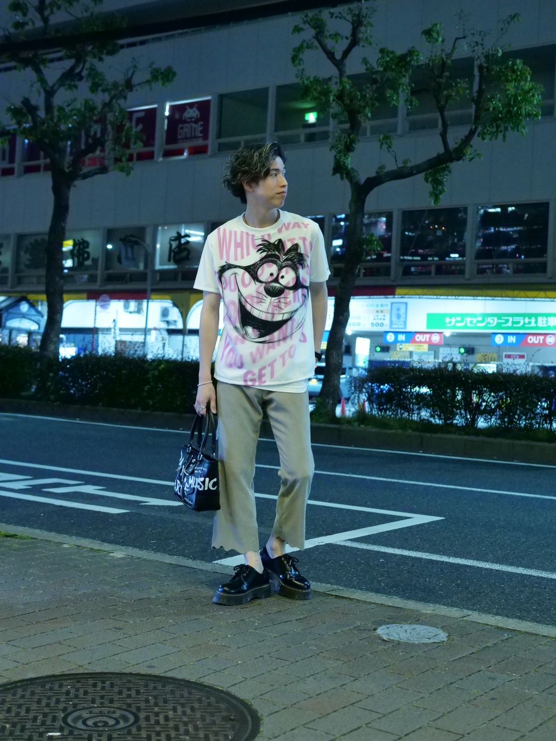 【Disney × maxsix】 3D Art Tシャツ / 3D Alice in Wonderland / 不思議の国のアリス / CHESHIRE CAT / チシャ猫