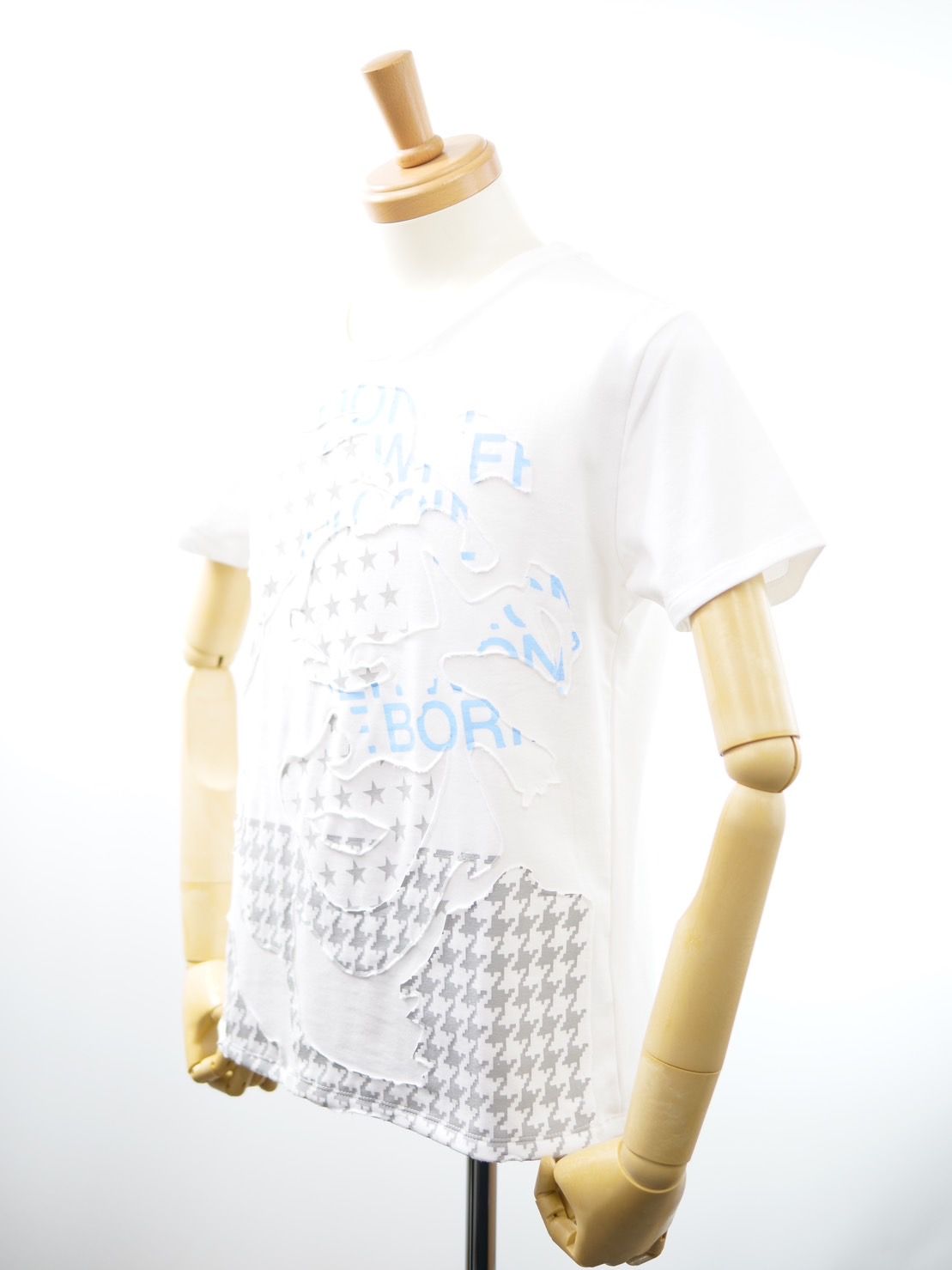 【パッチワークで表現】 Art Tシャツ / WHITE / ハンドメイド / アートTシャツ