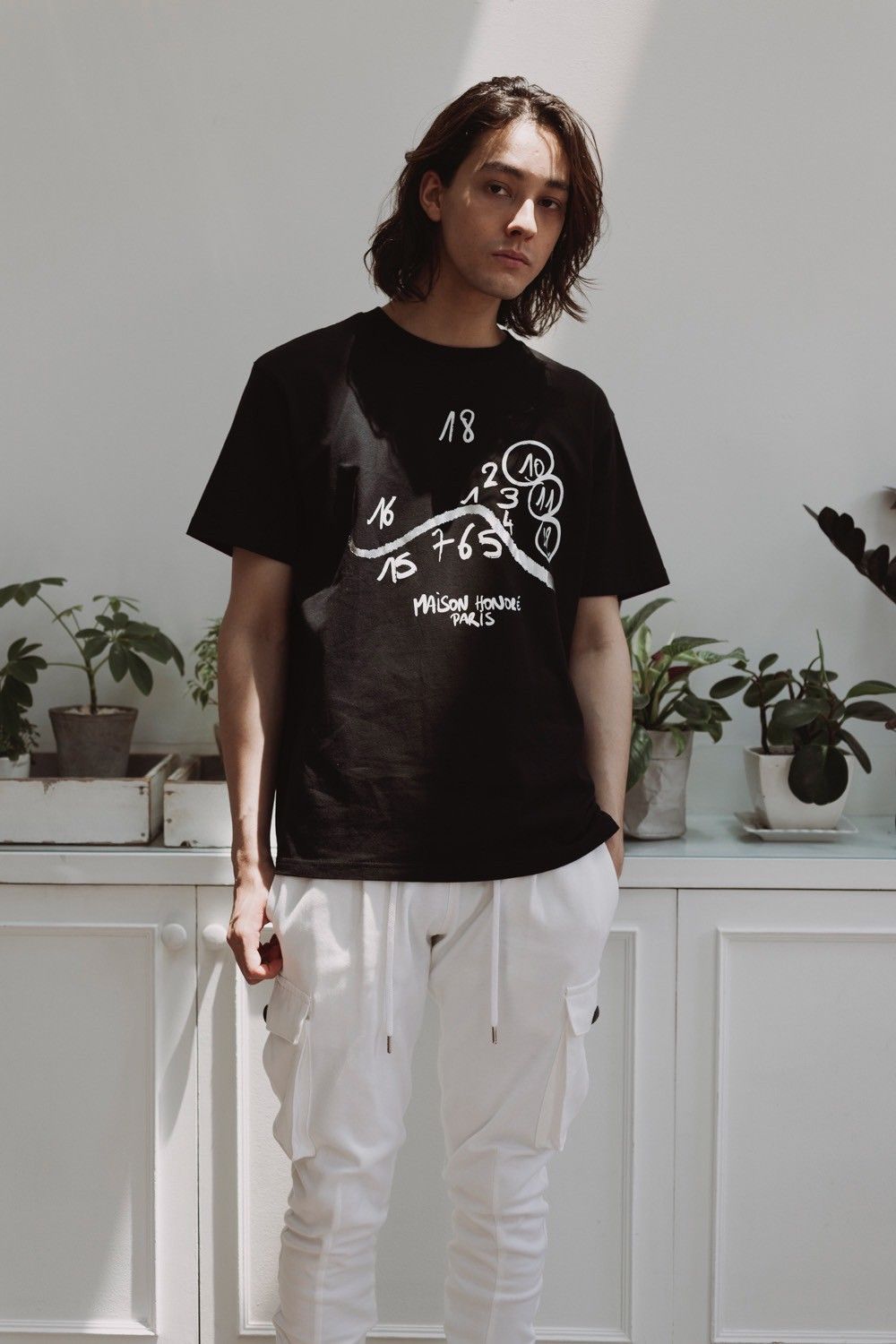 【大人オシャレTシャツ】 Kevin / BLACK / コットン100％ / レギュラーフィット / ユニセックス/ Tシャツ