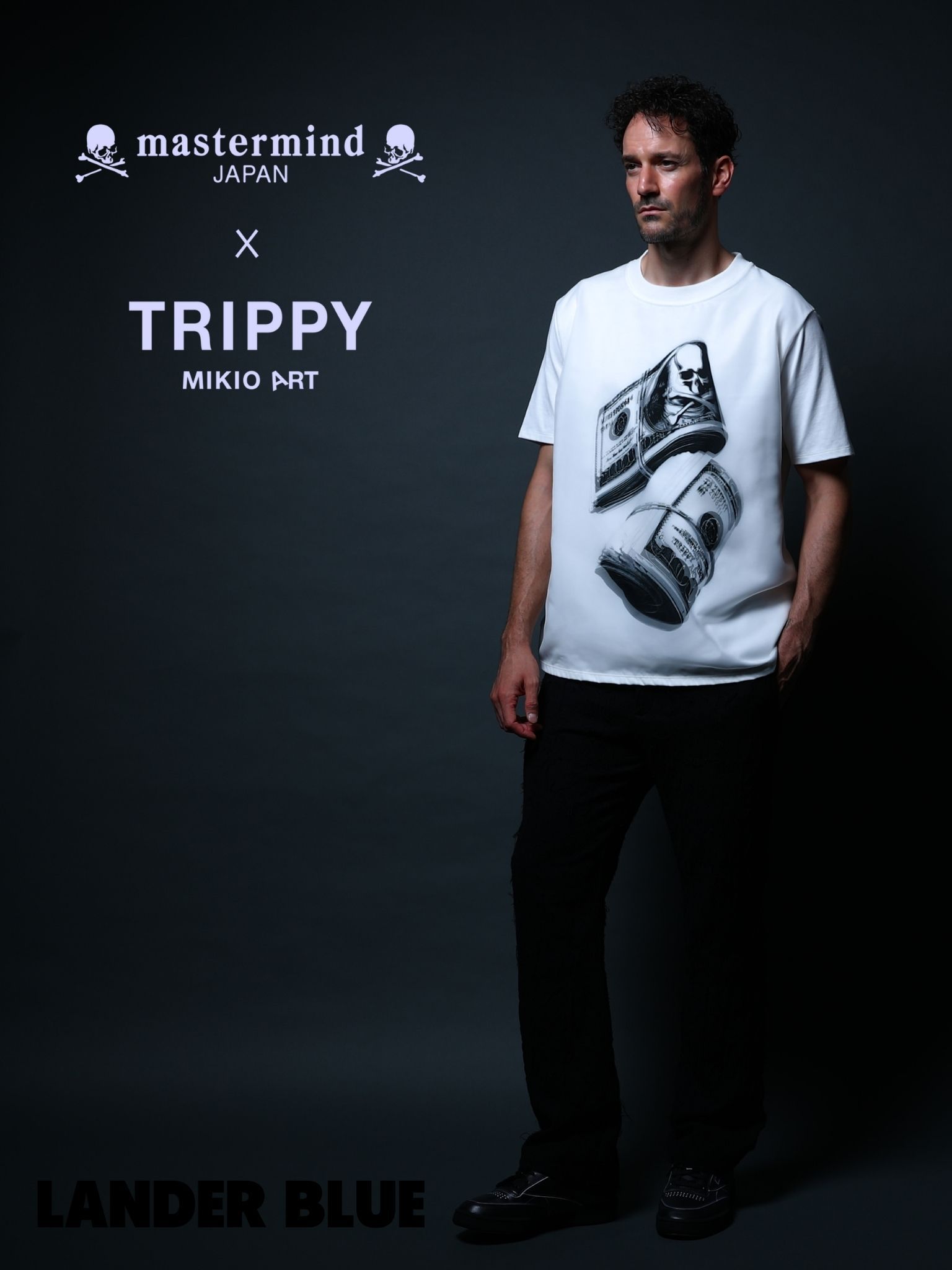 1月17日からの販売【mastermind JAPAN コラボレーション】 TRMM-002 $1,000 /T-SHIRT / WHITE/ 3Dアート/ UNISEX/