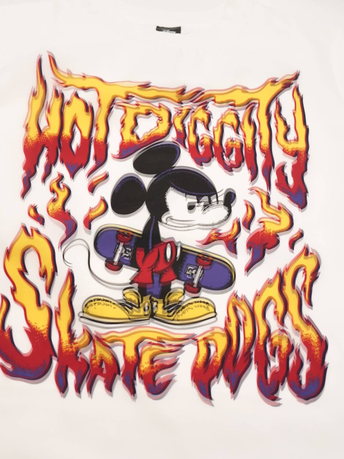 【MAXSIX3Dシリーズ】 SKATE / MICKEY / アートTシャツ / ディズニーライセンス商品 / WHITE / ユニセックス