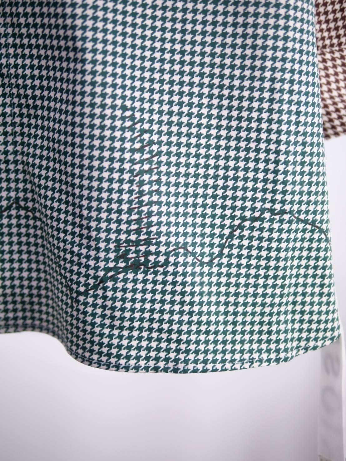 異なるチドリ柄を組み上げたモードシャツ｜40代からの大人に似合う一着｜オーバーサイズ｜ユニセックス