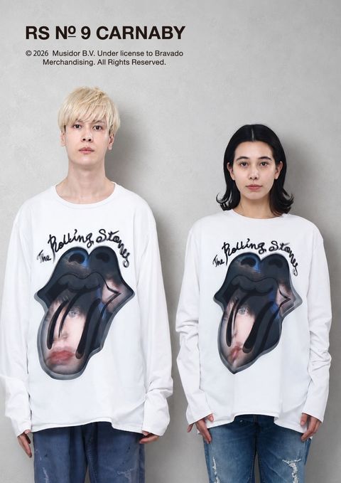 【The Rolling Stones×TRIPPY MIKIO ART】TR-158 / 3DTシャツ / WHITE / ロンT / ユニセックス