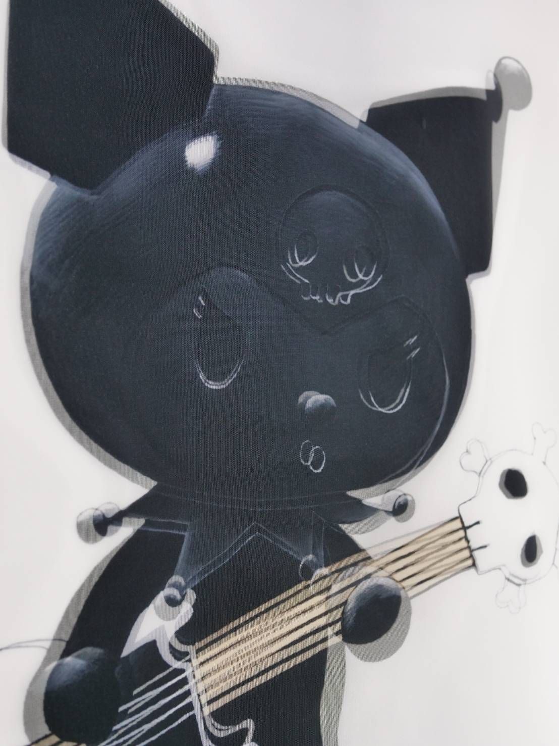 【3Dクロミ デザイン】TR-097“BLACK KUROMI“ アートTシャツ / サンリオ /  WHITE/ ユニセックス