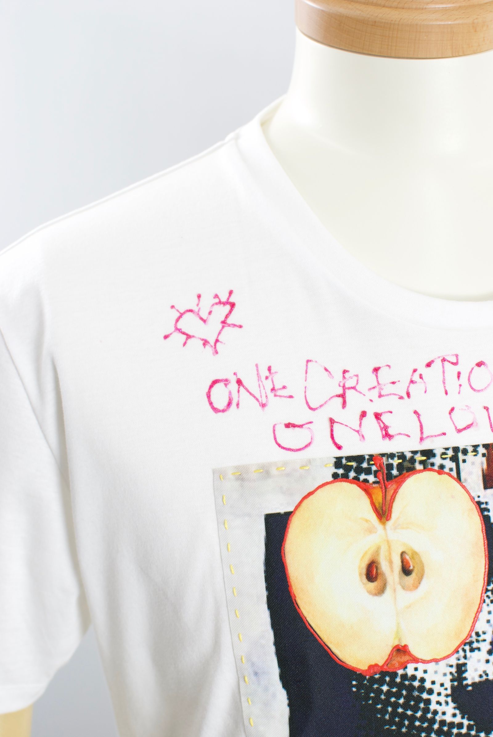 ONE-694 ZULUCKY 44サイズ /  ハンドメイド / LANDER BLUE 別注モデル  / 1点もの /アートTシャツ