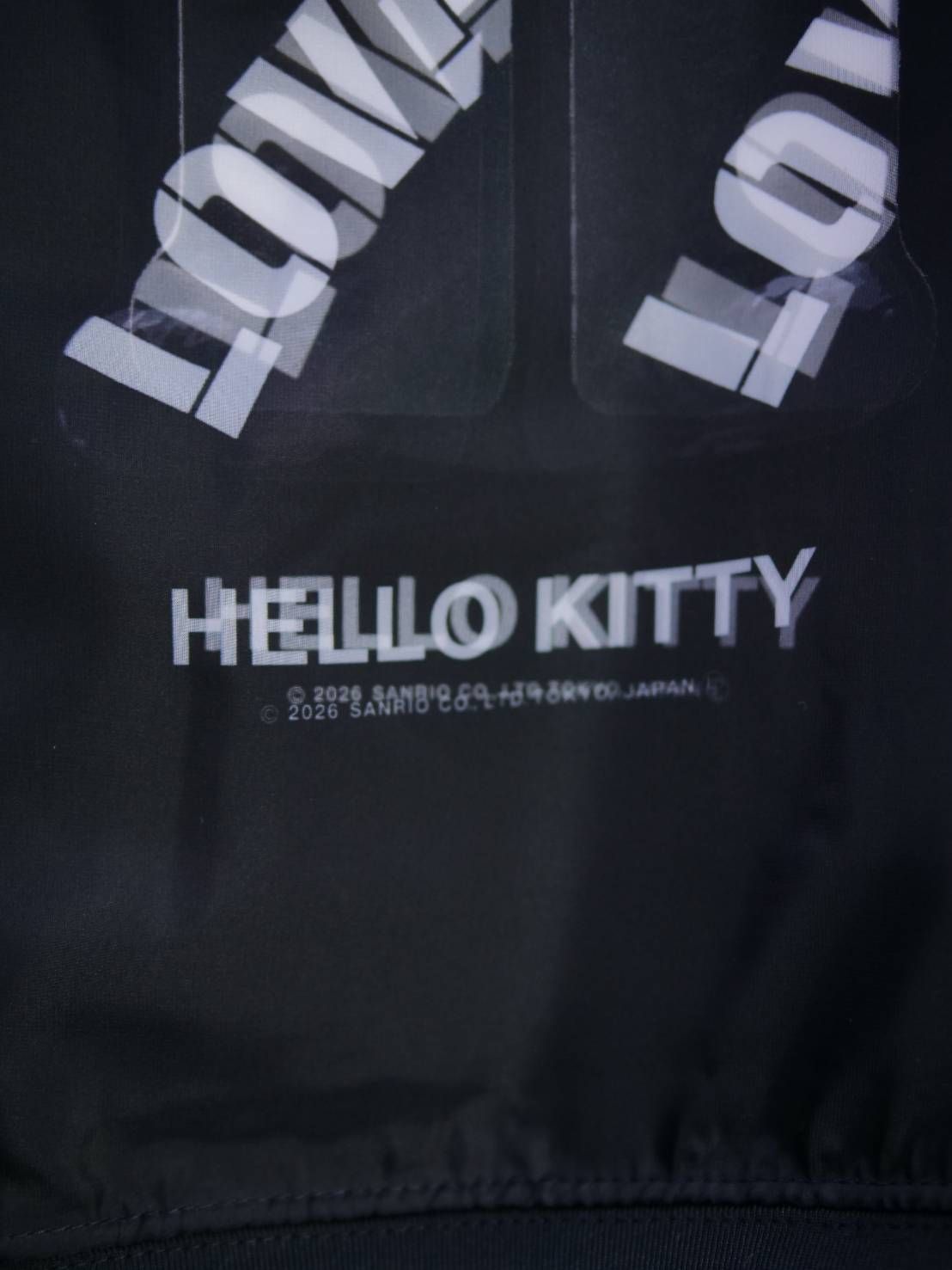 【3Dハローキティデザイン】TR-122 アートパーカー / サンリオ / BLACK / ユニセックス