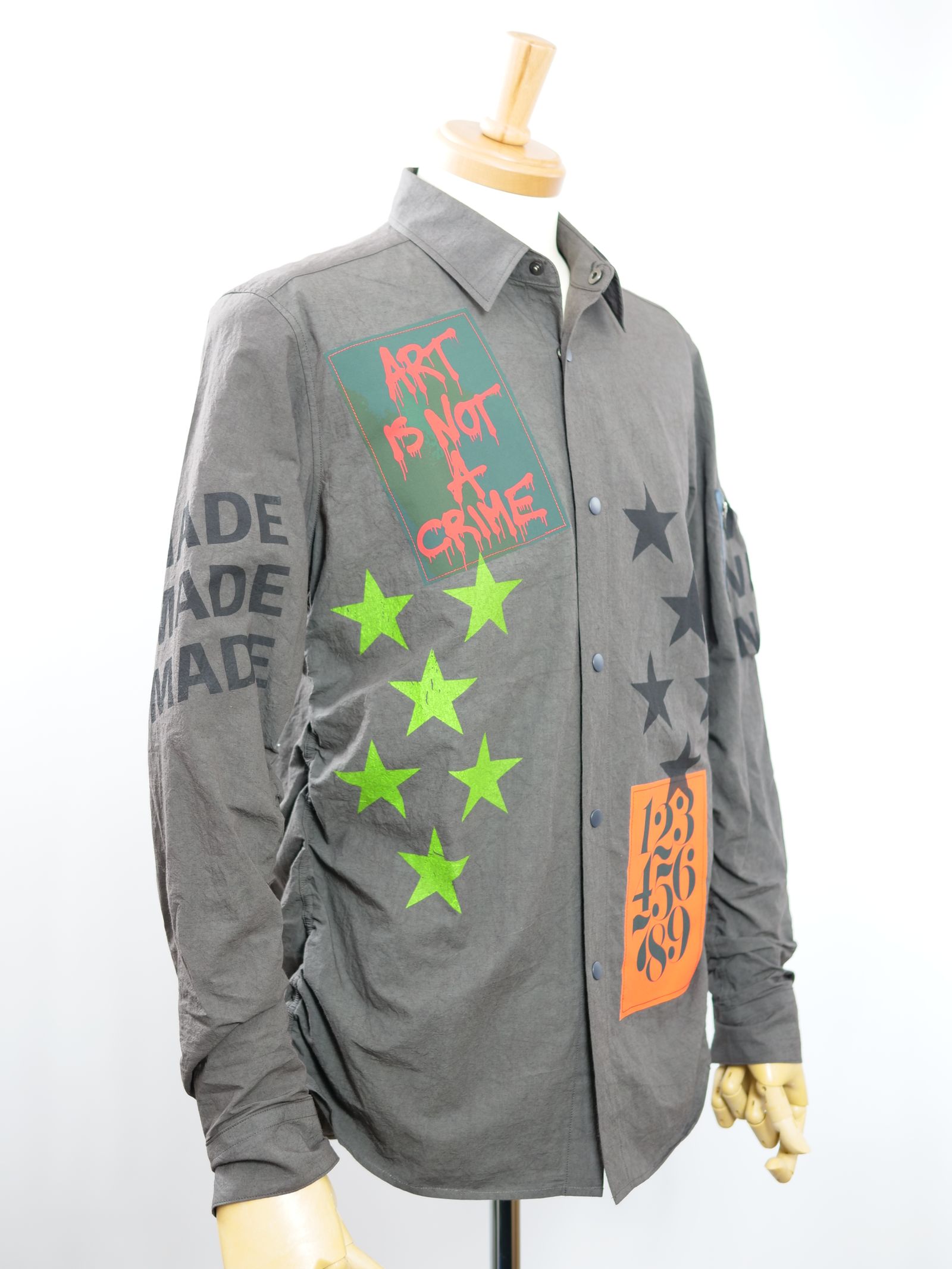 ONE-746 LANDERBLUE 別注 / 限定アイテム / 麻混シャツ / ハンドメイドブランド/ 日本製