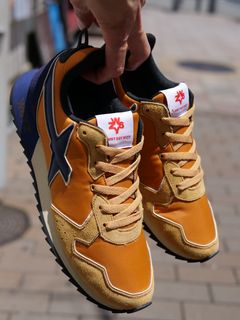 JET-M /  BEIGE×NAVY /ローカットスニーカー「スウェード×ナイロン×レザーの異素材コンビネーション」