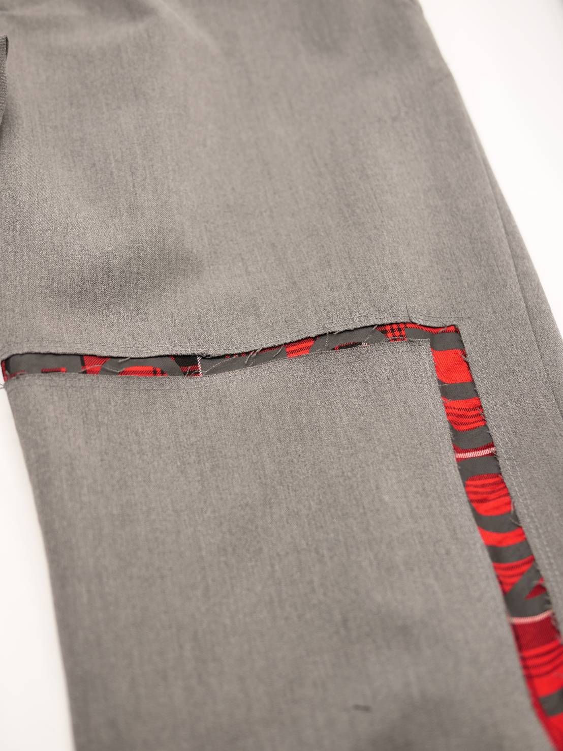 【大人はアートで差別化を】スラックス / 1タック / パッチワーク / ハンドメイド