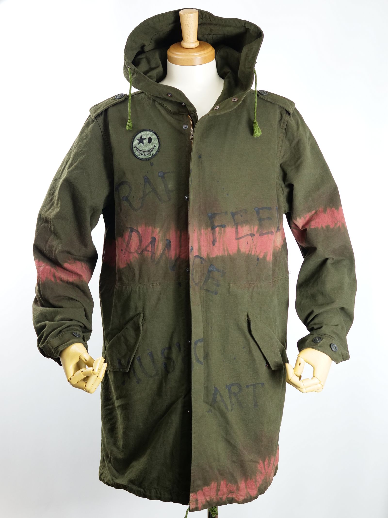 【世界で一枚だけ】 MODSCOAT / UNISEX / ユニセックス / ヴィンテージカーキ / ハンドメイド / タイダイ染め / 手染めモッズコート / HAND MADE / アートブランド