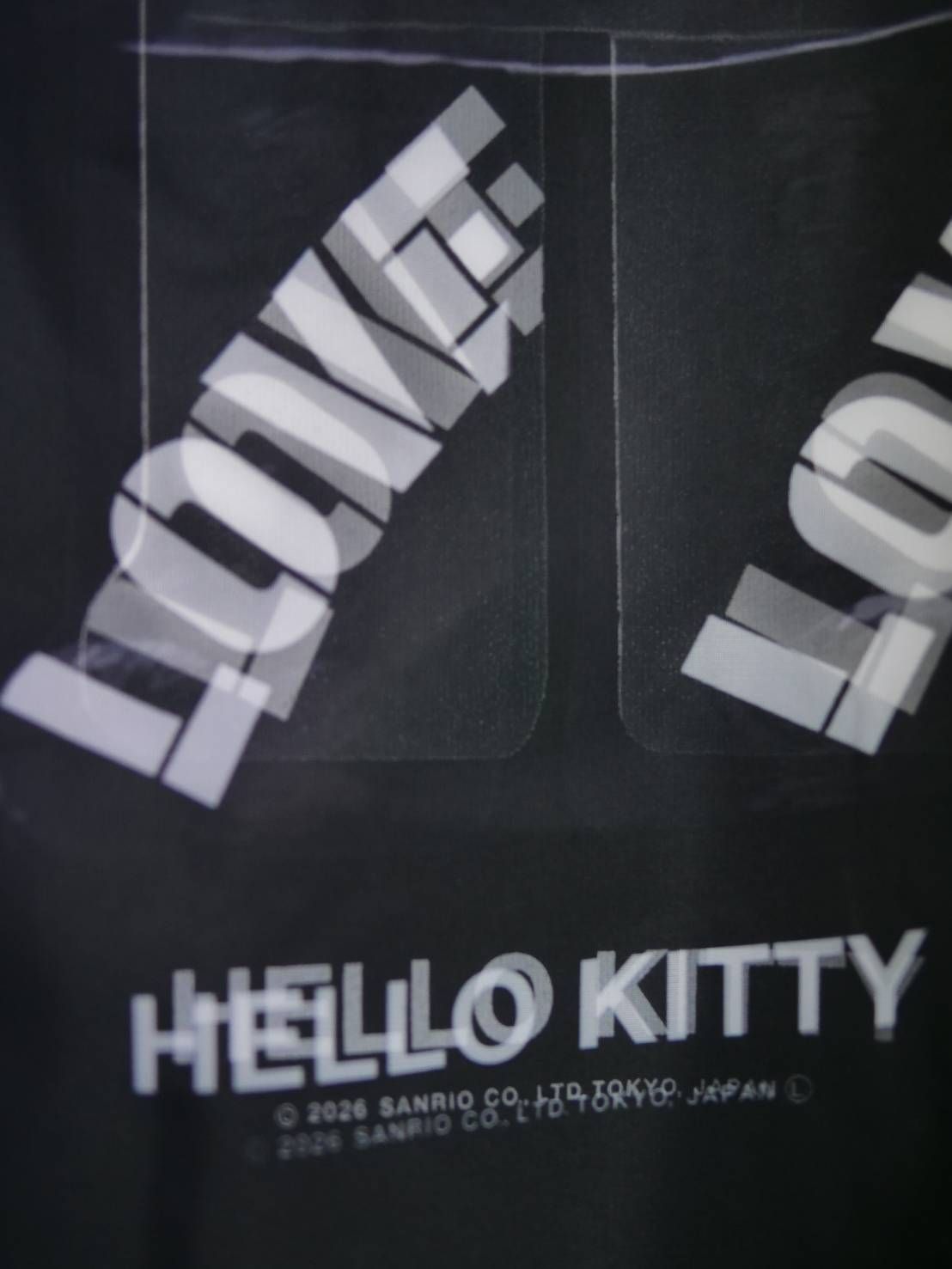 【3Dハローキティデザイン】TR-122 アートパーカー / サンリオ / BLACK / ユニセックス