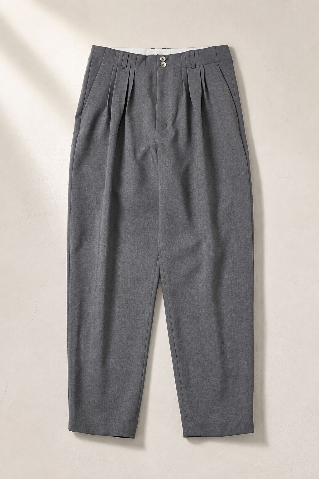 【Double cross 4 tuck trousers】 4タック / ソフィダブルクロス  / グレー / ワイドスラックス / メンズ