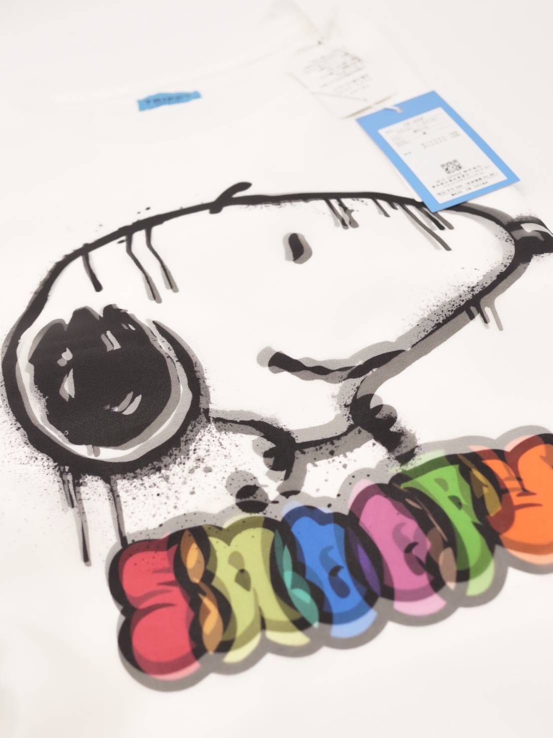 【スヌーピーシリーズ】 SNOOPY / ライセンス商品 / 3Dアート / スヌーピーTシャツ / WHITE  / UNISEX