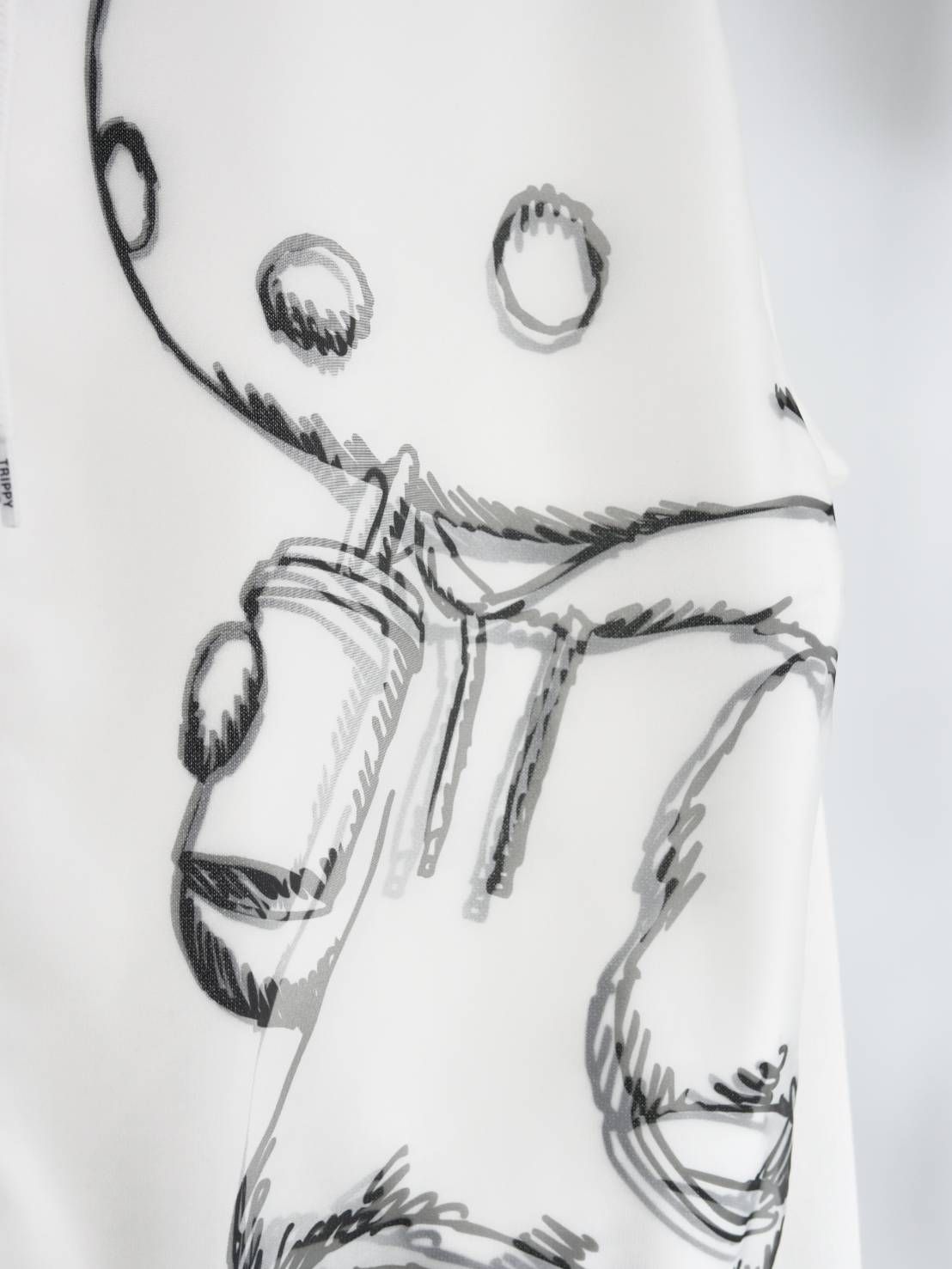 【3Dハローキティデザイン】TR-103 / アートパーカー / ZIPパーカー / サンリオ / WHITE / ユニセックス