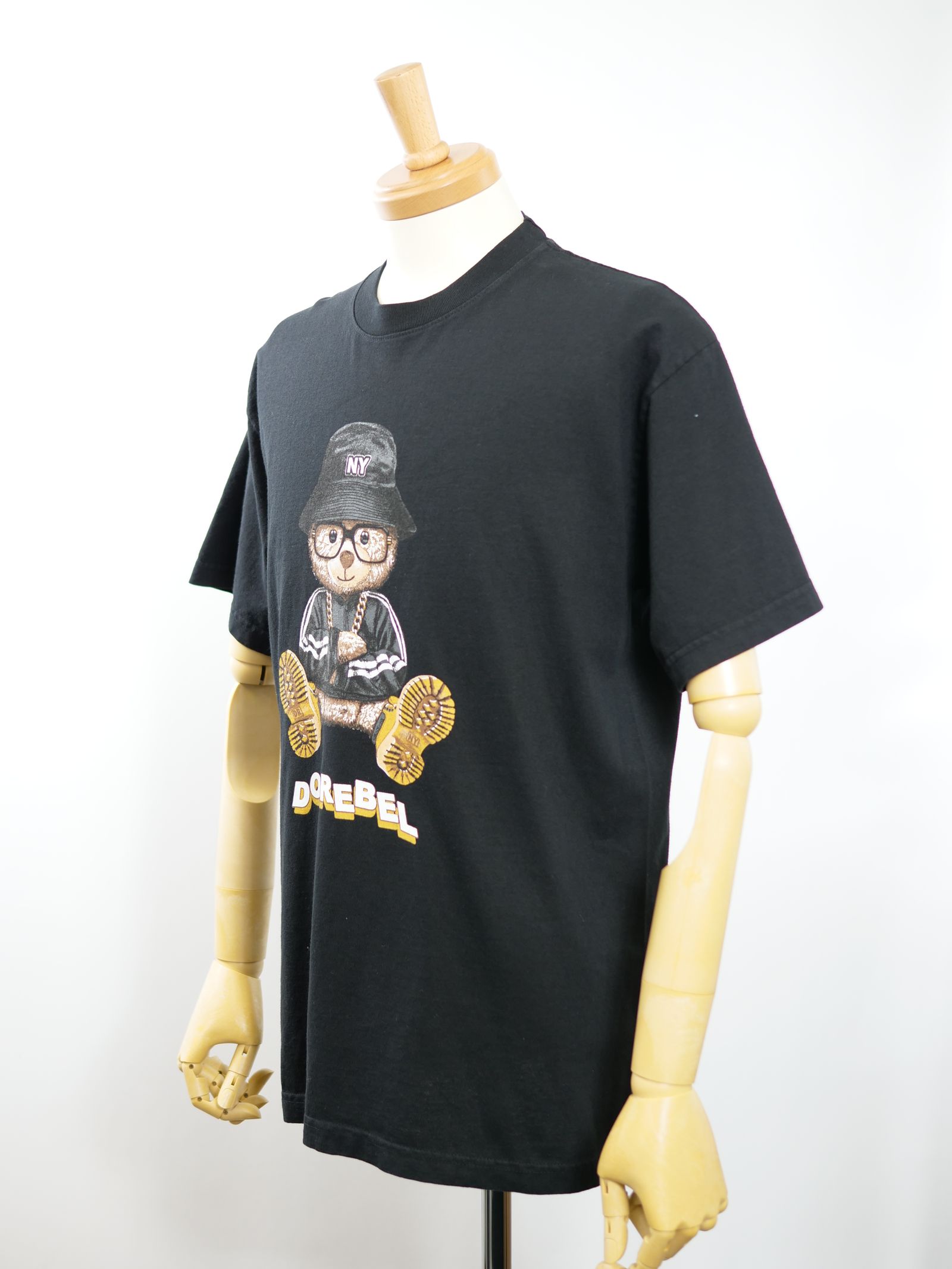 NYBEAR BOX T SHIRT / BLACK / 黒色/オーバーサイズ  / USA産コットン / ヘビーオンス /厚手