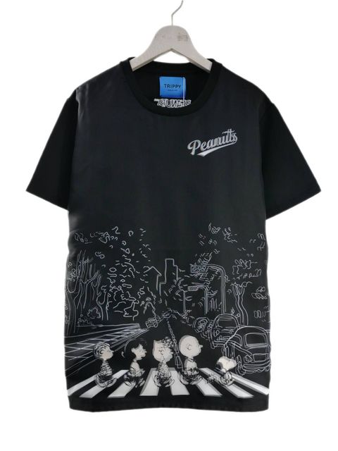 【スヌーピーシリーズ】 TR-098 / PEANUTS / SNOOPY / ライセンス商品 / 3Dアート / スヌーピーTシャツ / BLACK / UNISEX