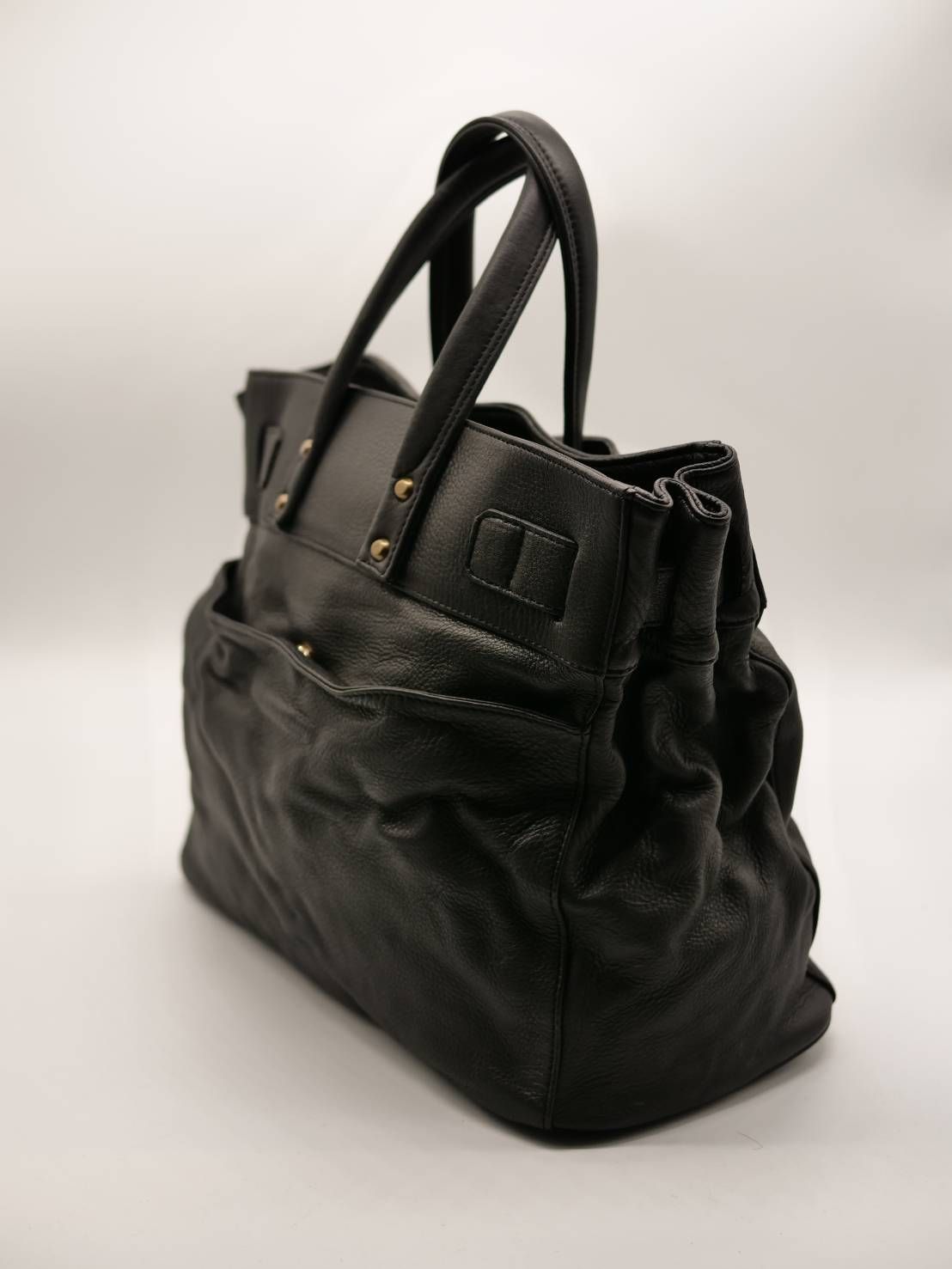 【M.U.L/ エムユーエル】姫路本革（レザー） ブラック / Mサイズ / 日本製 / Made in Japan /トートBag / メンズ レディース 兼用 UNISEX