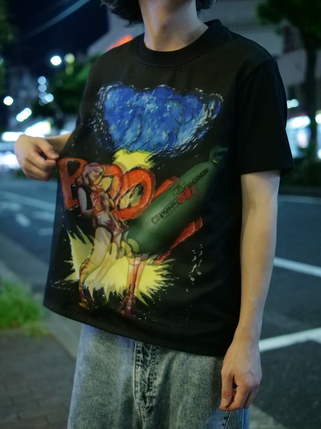 【3DアートTシャツ】 MX-1413 BOOMS/  アートブランド / Art Tシャツ / WHITE / トロンプルイユファッション /ユニセックス