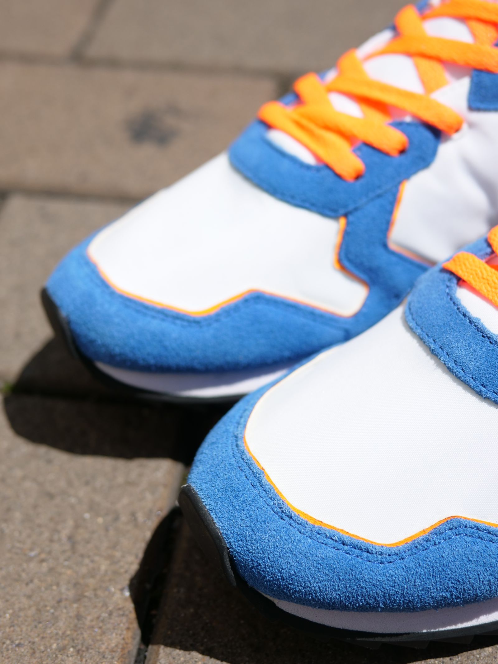 JET-M  / WHT×BLUE/ローカットスニーカー「スウェード×ナイロン×レザーの異素材コンビネーション」