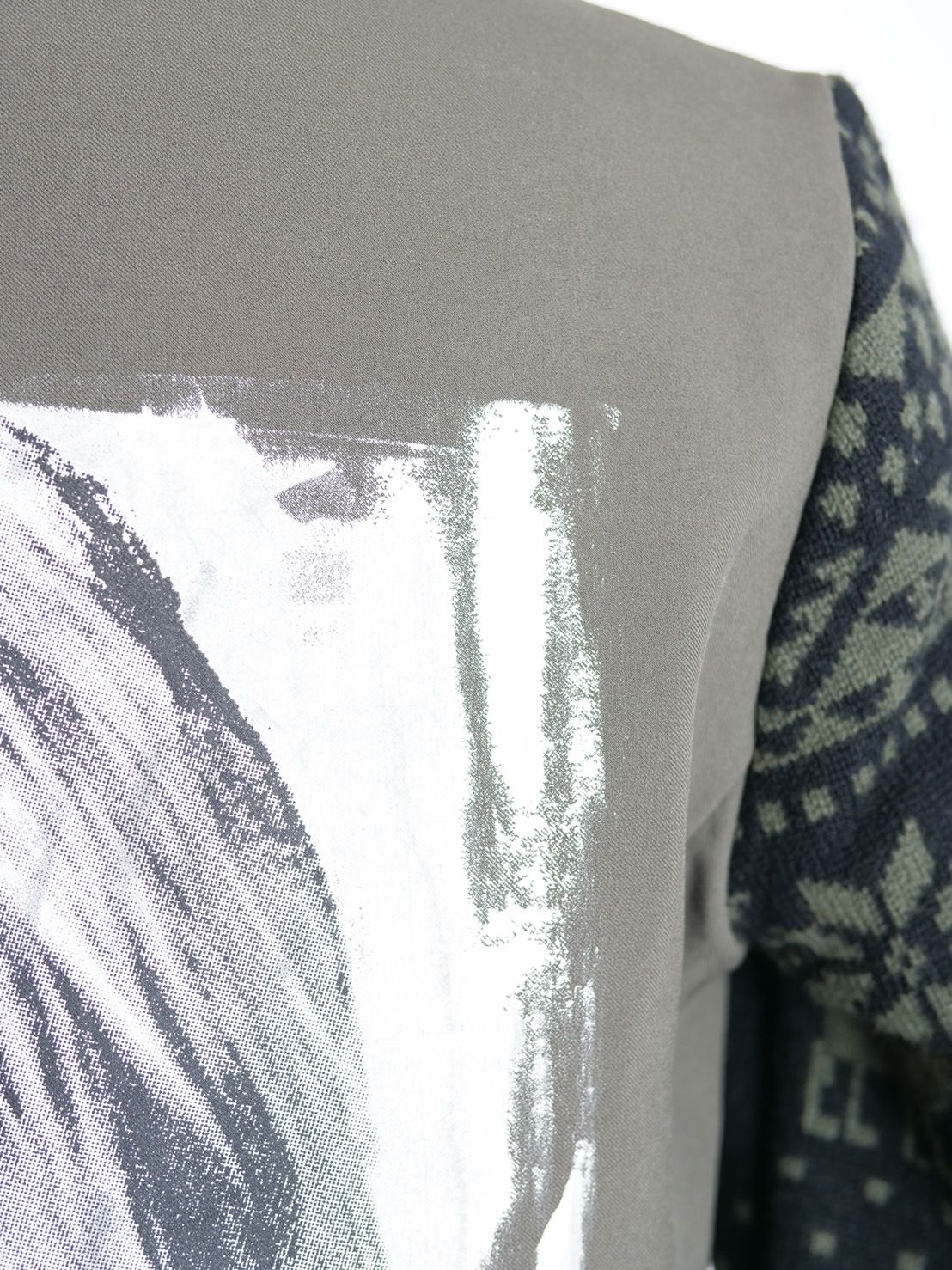 【現代作家が手掛けるアートなテーラード】 ONE-828  KINIT SLEEVES JACKET / ユニセックス  / ニット切り替えテーラード / ハンドメイド / ウール / カシミア