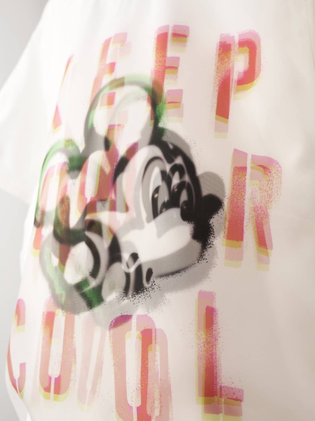 【3Dミッキーデザイン】 TR-050 /アートTシャツ / ディズニーライセンス  / WHITE / ユニセックス