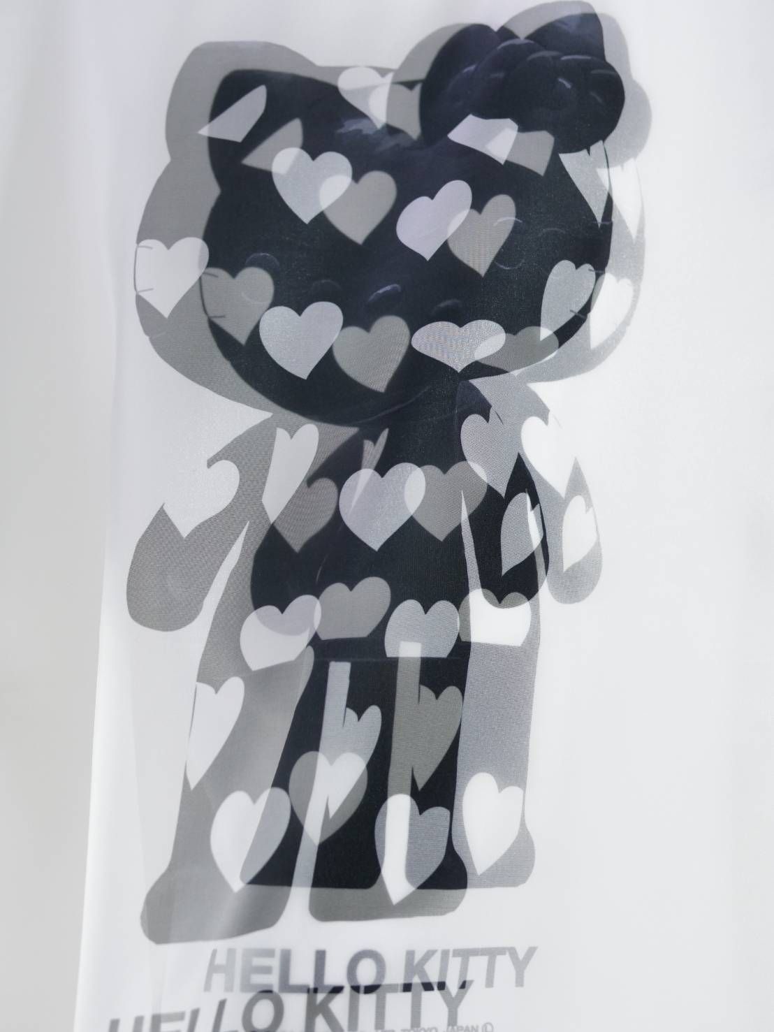 【3Dハローキティデザイン】TR-028  アートTシャツ / サンリオコラボ / WHITE / ユニセックス