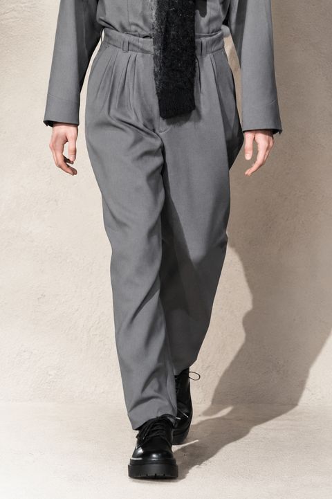 【Double cross 4 tuck trousers】 4タック / ソフィダブルクロス  / グレー / ワイドスラックス / メンズ