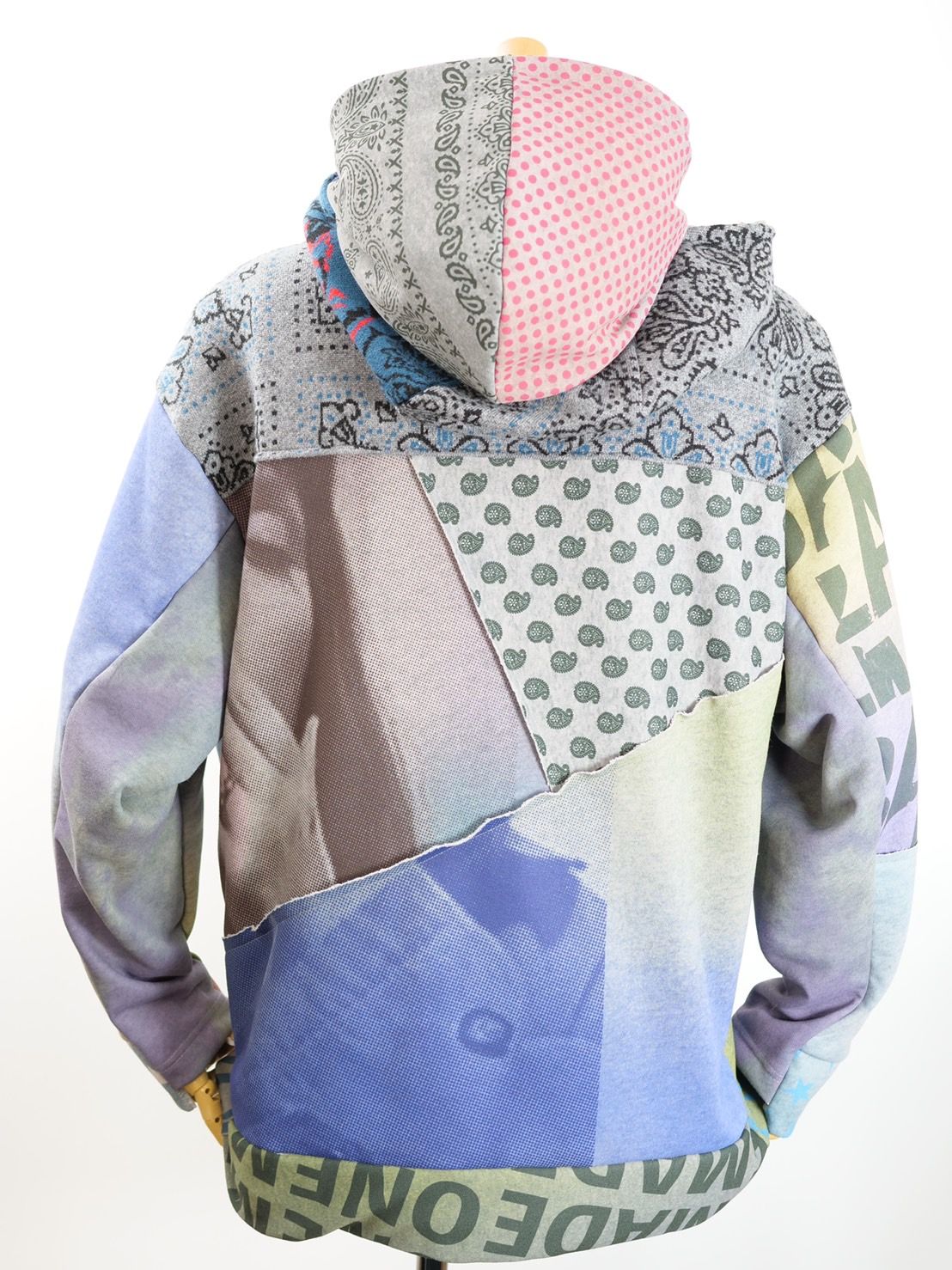 【異素材を組み合わせた逸品】ONE-1009 / HOODED BLOUSON / レイヤードZIPパーカー