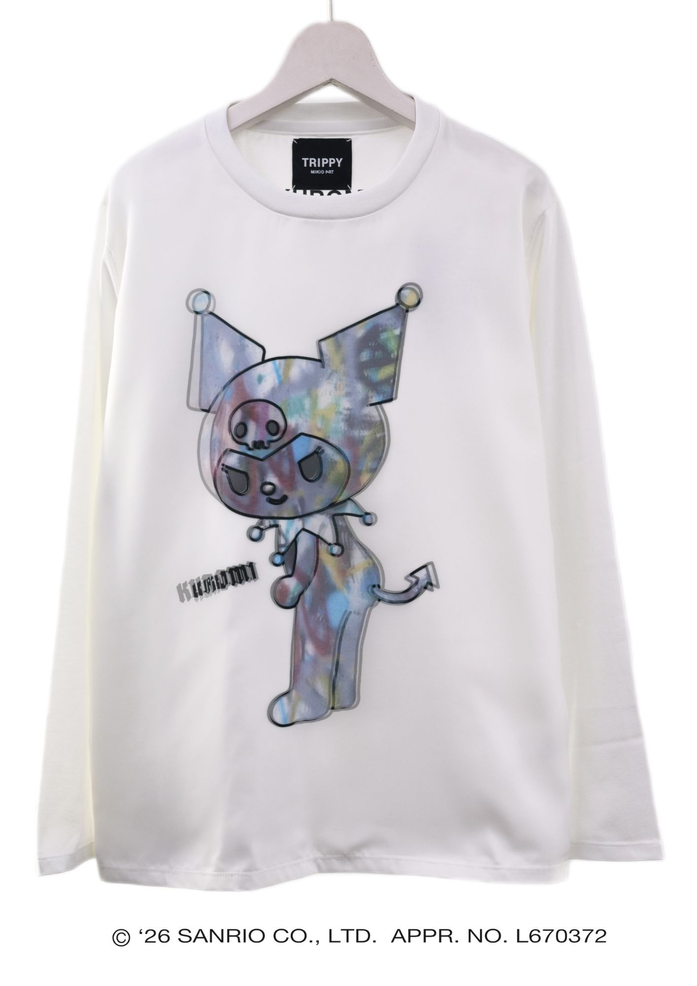 【KUROMI×TRIPPY MIKIO ART】TR-157 / 3DTシャツ / BLACK / ロンT / ユニセックス