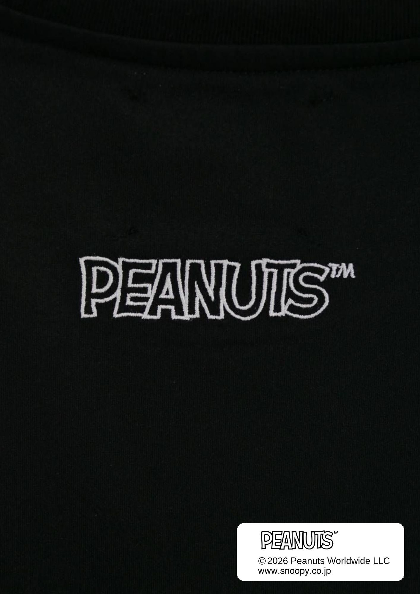 【PEANUTS  SNOOPY】 TR-098 / スヌーピー3DプリントTシャツ/  / BLACK / UNISEX