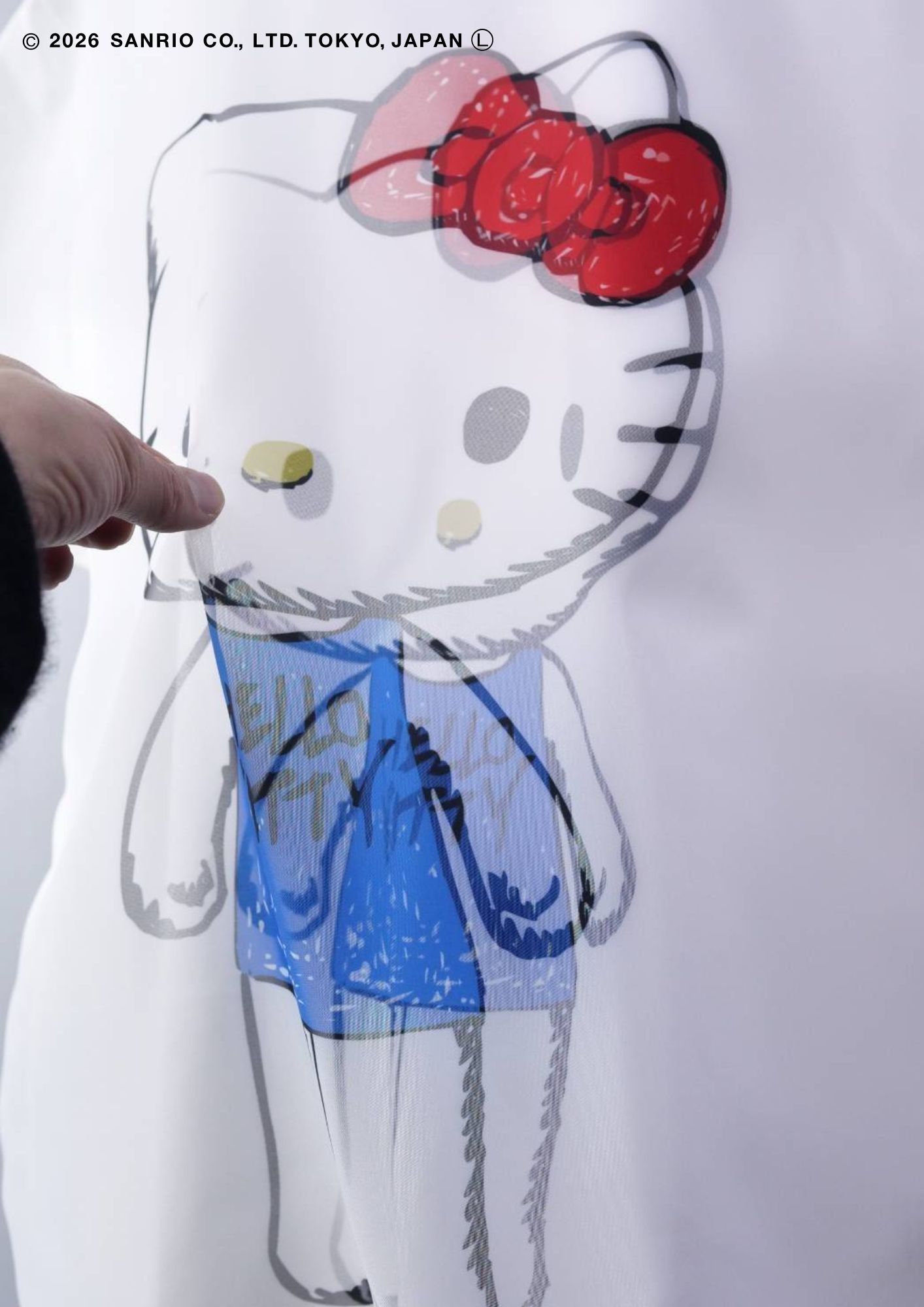 【HELLO KITTY デザイン】TR-094 アートTシャツ / サンリオキャラクターコラボ / WHITE / ユニセックス