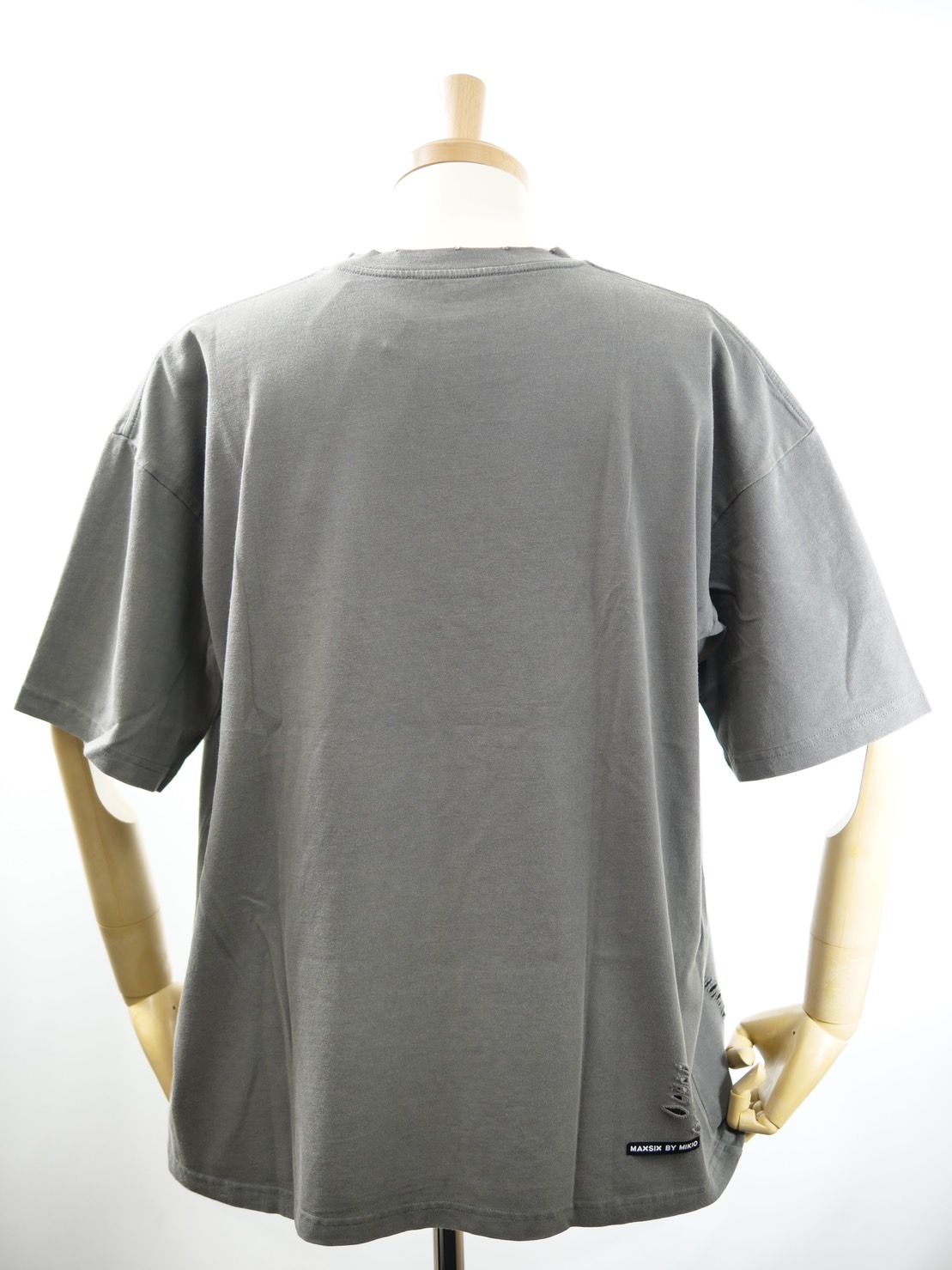 【maxsix x Trick Or Chic】 オーバーサイズTシャツ / ビンテージグレイ / アートTシャツ / オールジェンダー / ユニセックス /